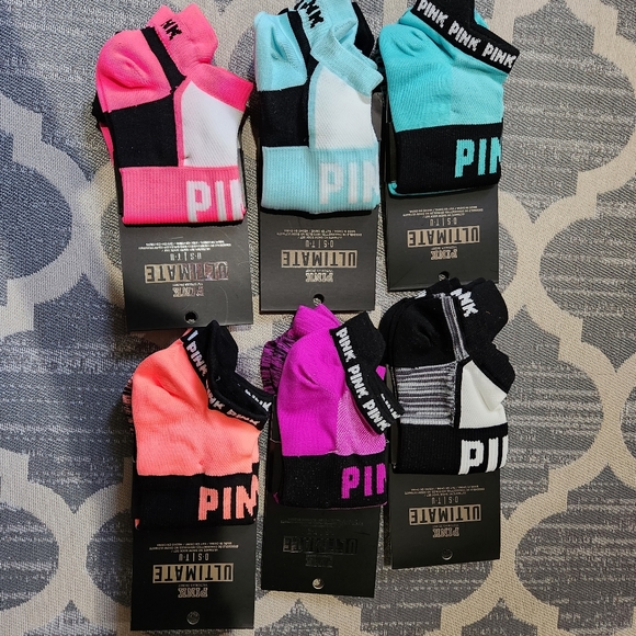 NEW 12 Pairs Victoria's Secret PINK Low Show Socks - Picture 2 of 2